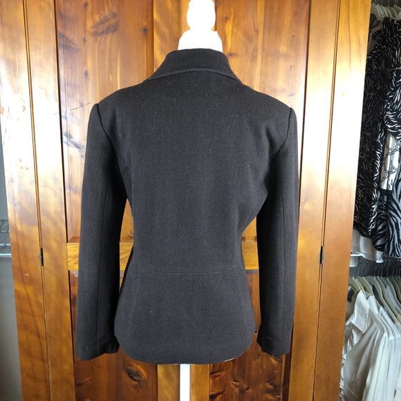 Ann Taylor Vintage Petites Brown Wool Blazer Academia Office Quiet Luxury - Picture 3 of 12